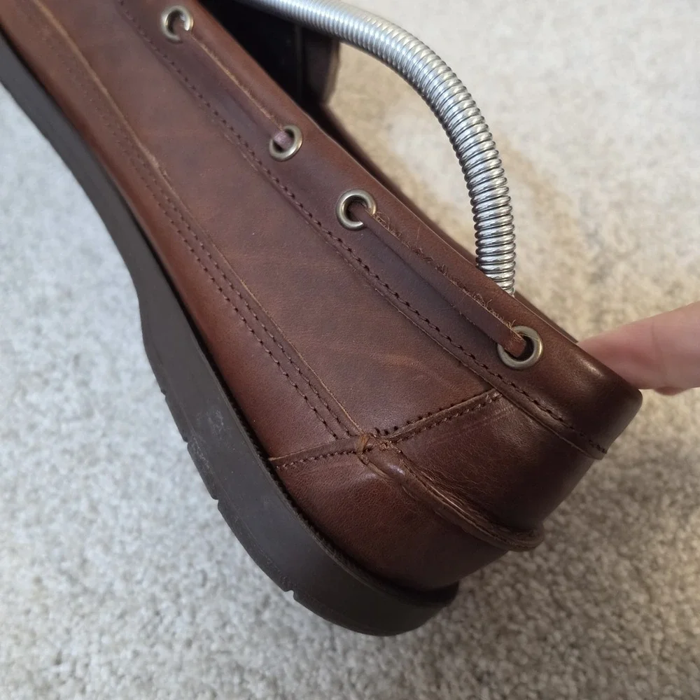 Sebago Sloop FGL Waxed Men's Moccasin Boat Shoe 70002B0/925 Brown Gum NEW Sz 12
